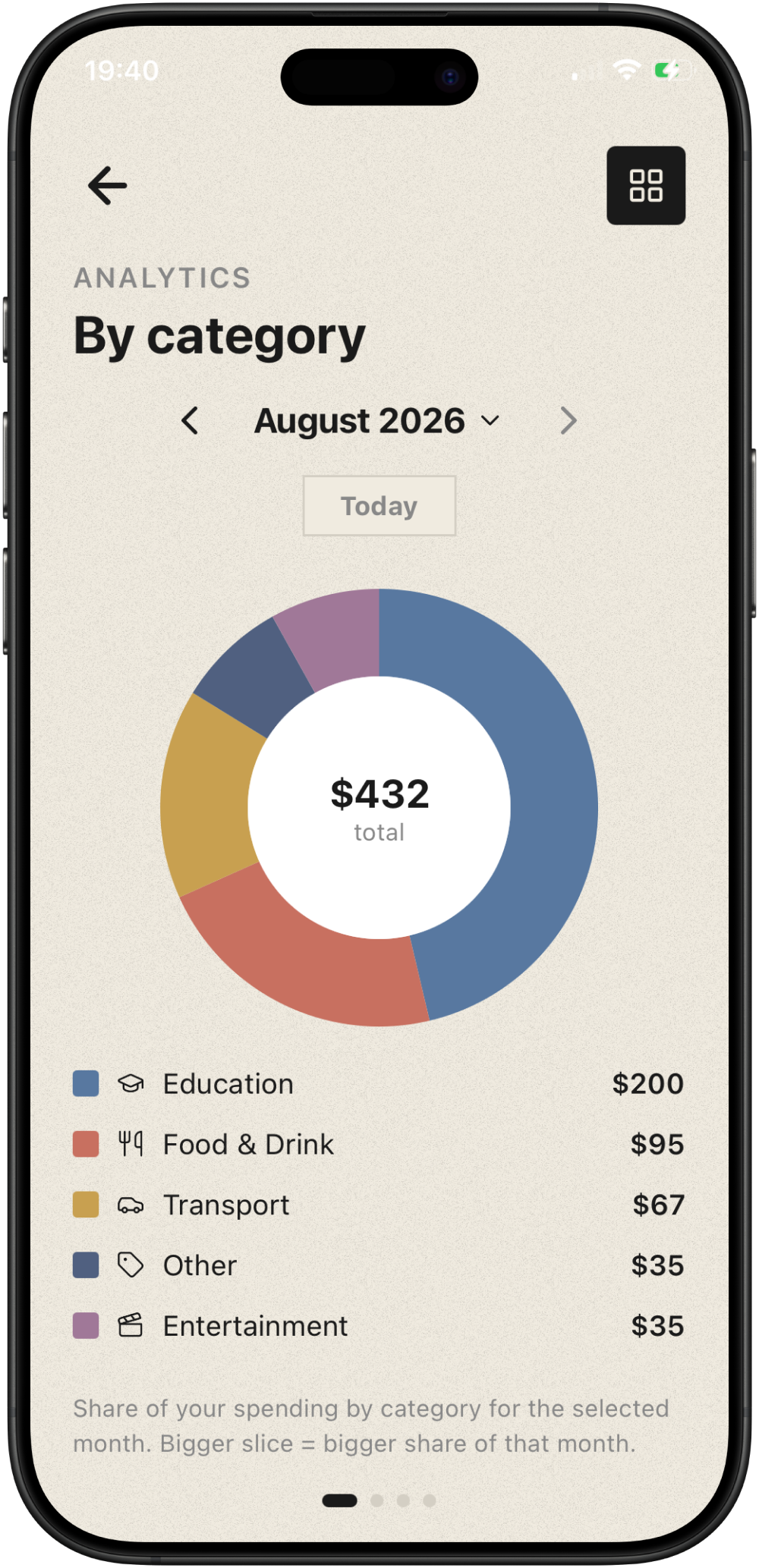 Spendless app screen 3